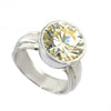 5 Ct Amazing Off-White Diamond Solitaire Ring in Bezel Setting, 100% Certified. Great Brilliance & Luster - ZeeDiamonds