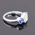 Charming 1.80 Ct Off White Diamond Ring with Sapphire Gemstone Accents, Elegant Look & Great Sparkle ! Ideal For Birthday Gift - ZeeDiamonds