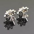 1.60 Ct Elegant Off-White Diamond Solitaire Studs - Great Brilliance & Luster WATCH VIDEO - ZeeDiamonds