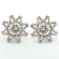 1.60 Ct Elegant Off-White Diamond Solitaire Studs - Great Brilliance & Luster WATCH VIDEO - ZeeDiamonds