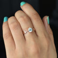 Very Elegant Off-White Diamond Solitaire Ring in Rose Gold, 1 Ct Certified. Ideal Gift for Anniversary, Birthday - ZeeDiamonds