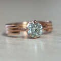 Very Elegant Off-White Diamond Solitaire Ring in Rose Gold, 1 Ct Certified. Ideal Gift for Anniversary, Birthday - ZeeDiamonds