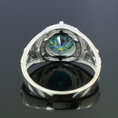 Designer Blue Diamond Solitaire Ring In Prongs, Certified, 3.65 Ct WATCH VIDEO - ZeeDiamonds