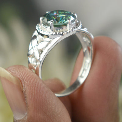 Designer Blue Diamond Solitaire Ring In Prongs, Certified, 3.65 Ct WATCH VIDEO - ZeeDiamonds