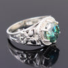 Designer Blue Diamond Solitaire Ring In Prongs, Certified, 3.65 Ct WATCH VIDEO - ZeeDiamonds