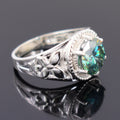 Designer Blue Diamond Solitaire Ring In Prongs, Certified, 3.65 Ct WATCH VIDEO - ZeeDiamonds