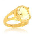 Men's Wear 5.25 Ratti Pukhraj Ring For Financial Growth Free Size - ZeeDiamonds