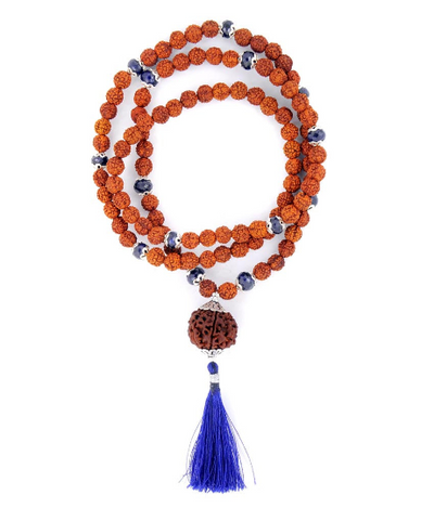 3 Mukhi - 14 Faceted Rudraksh Beads 100% Natural Rudraksh Mala - ZeeDiamonds